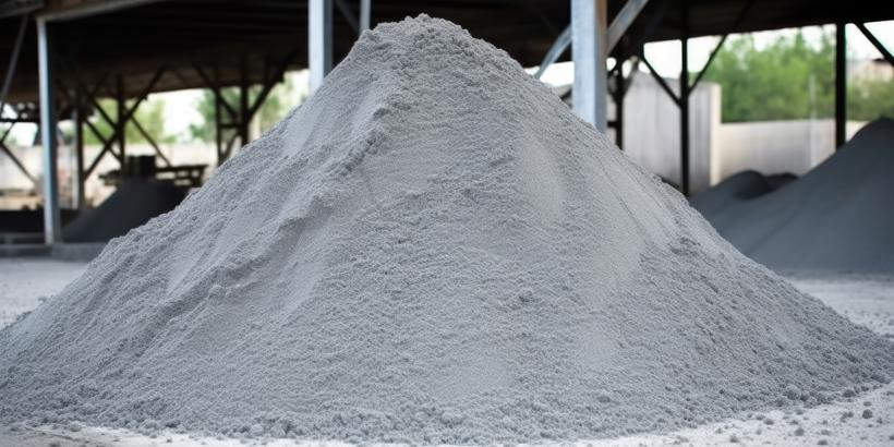 A pile of fly ash ready to be mixed into cement