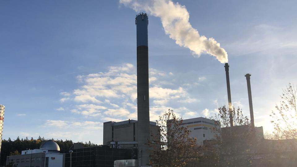 Fjärrvärme produceras på Växjö Energi.