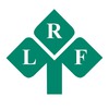 Logotyp formad som en kantig treklöver eller ett träd i blågrön färg. Texten LRF i var sin del.